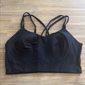 lululemon athletica Black Ribbed Strappy Bralette